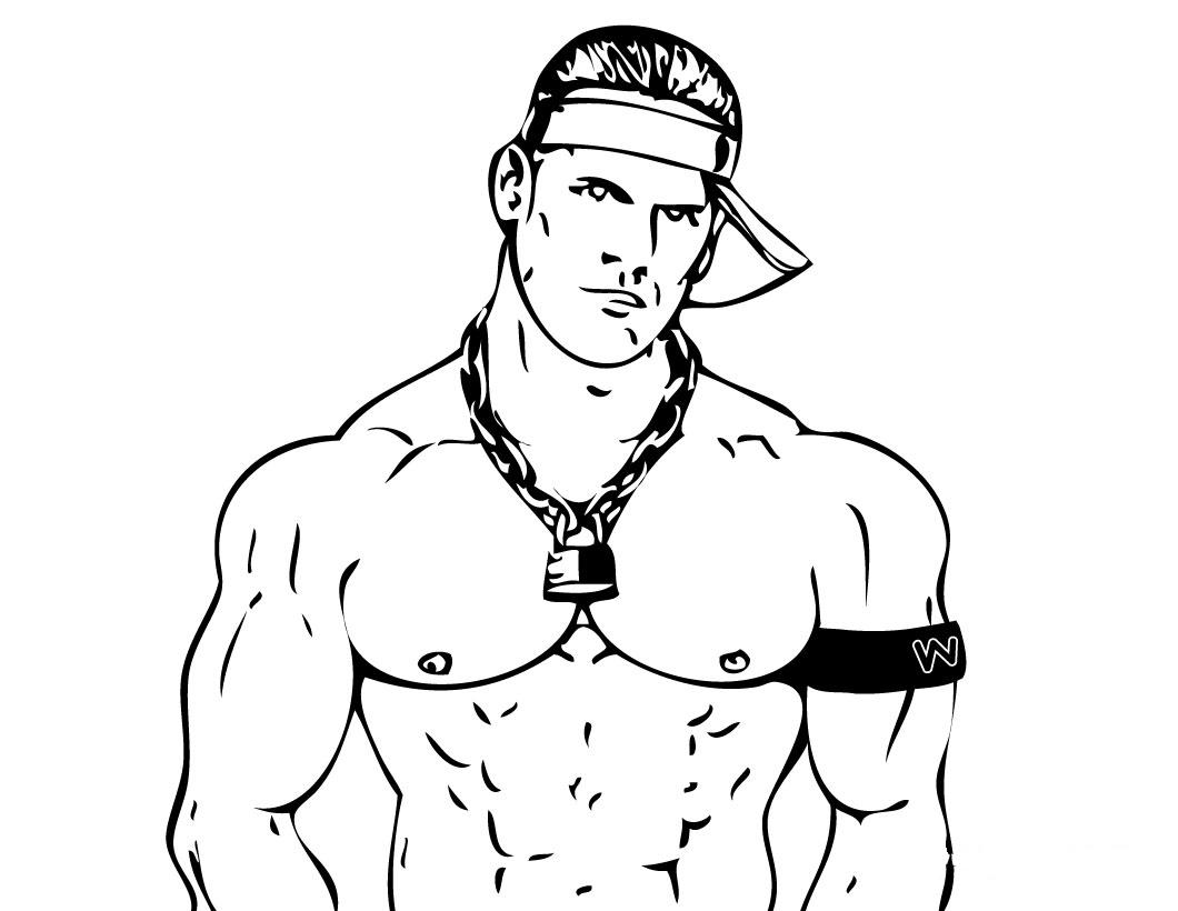 Coloriage John Cena WWE