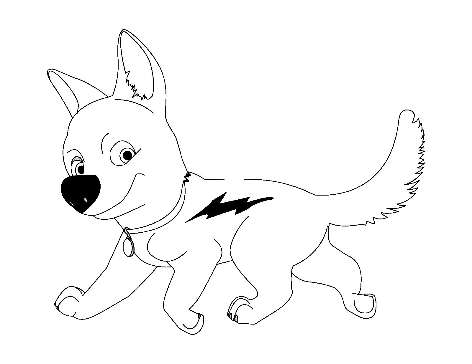 Coloriage Volt le chien