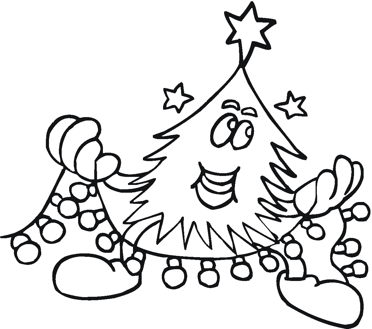 Coloriage sapin vivant