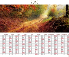 Calendrier 2016