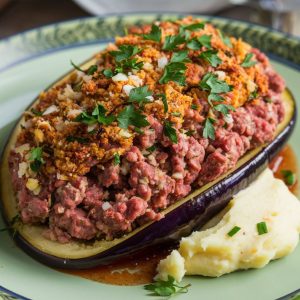 pain de viande aux aubergines